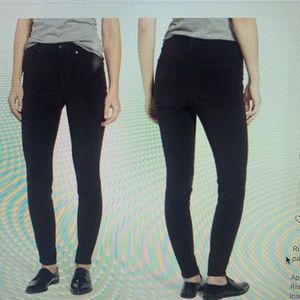 Black velvet High Riser Skinny from Madewell
